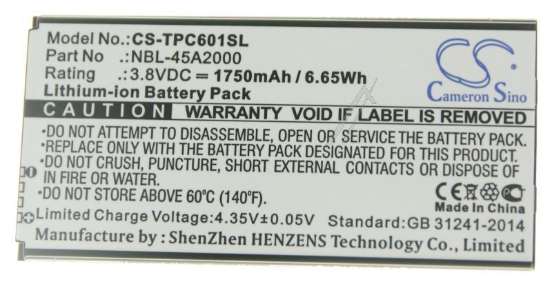 3,8V-1750MAH LI-ION PHONE AKKU ALTERNATIV FÜR NEFFOS